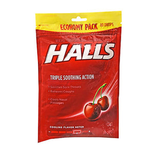 Halls, Halls Mentho-Lyptus Drops, Cherry 80 Each