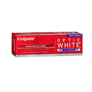 Colgate, Colgate Optic White Toothpaste Icy Fresh Cool Fresh Mint, 3.5 Oz