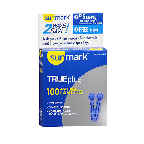 Sunmark, TRUEplus 30 G Sterile Lancets, 100 Each