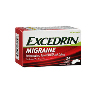 Excedrin, Excedrin Migraine Caplets, 24 Caps