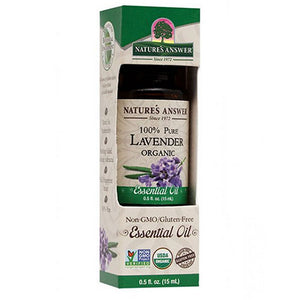 Nature's Answer, Essential Oil, Organic Lavender 0.5 Oz