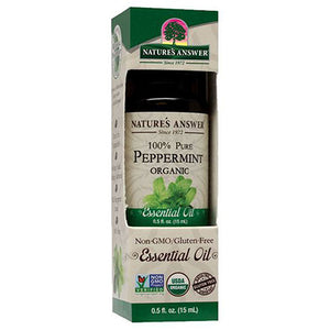 Nature's Answer, Essential Oil, Organic Peppermint 0.5 Oz