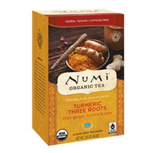 Numi Tea, Turmeric Tea, Three Roots 12 Bags