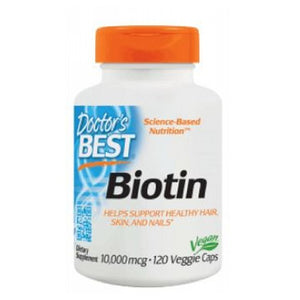 Doctors Best, Biotin, 10,000 mcg, 120 Veggie Caps