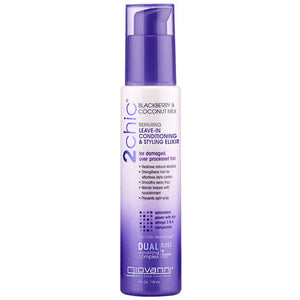 Giovanni Cosmetics, 2Chic Blackberry & Coconut Milk Leave-In Conditioning & Styling Elixir, 4 Oz