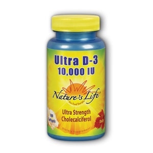 Nature's Life, Ultra D-3, 10,000 IU, 100 Softgels