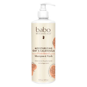 Babo Botanicals, Moisturizing Baby Shampoo & Wash, 16 Oz