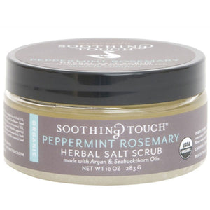 Soothing Touch, Herbal Salt Scrub, Peppermint Rosemary 10 oz