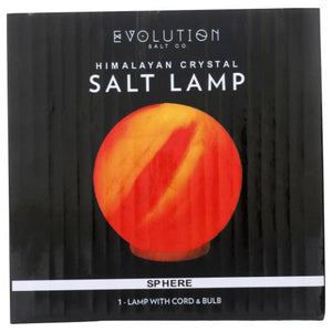 Evolution Salt, Sphere Salt Lamp, 1 Count