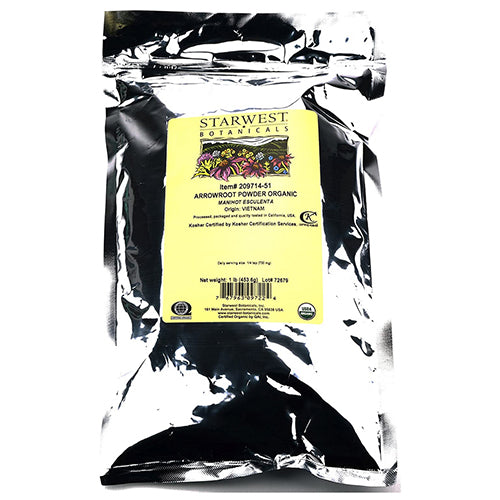Starwest Botanicals, Organic Arrowroot Powder, 1 lb