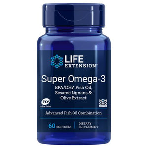 Life Extension, Super Omega-3 EPA/DHA with Sesame Lignans & Olive Fruit Extract, 60 Soft Gels