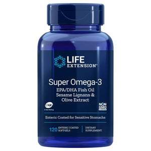 Life Extension, Super Omega-3 EPA/DHA with Sesame Lignans & Olive Fruit Extract, 120 Soft Gels