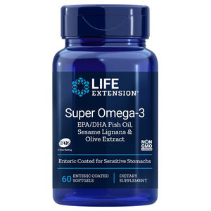 Life Extension, Super Omega-3 EPA/DHA with Sesame Lignans & Olive Fruit Extract, 60 Soft Gels