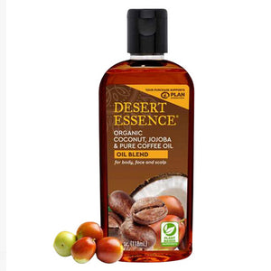 Desert Essence, Organic Coconut - Jojoba & Coffee Oil, 4 Oz