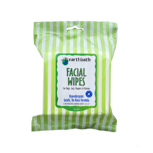 Facial Wipes for Dogs, Cats, Puppies, & Kittens 25 Count by Earthbath