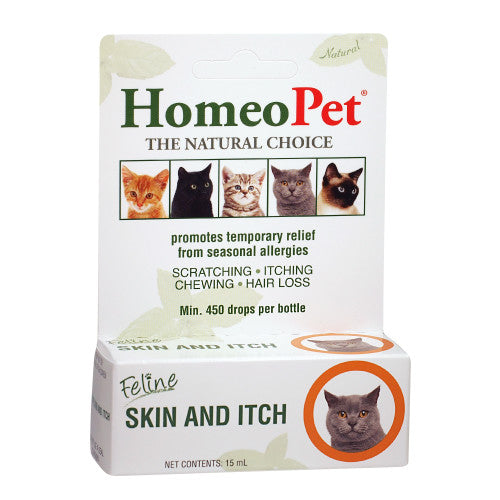 Feline Skin & Itch Drops 15 ml by HomeoPet Solutions