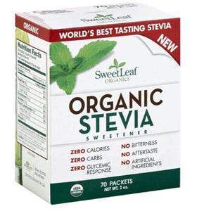 Sweetleaf Stevia, Organic Stevia Sweetener, 70 Count