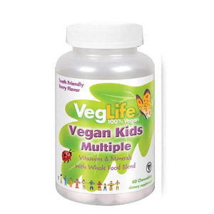 VegLife, Vegan Kids Multiple, Berry 60 Chews