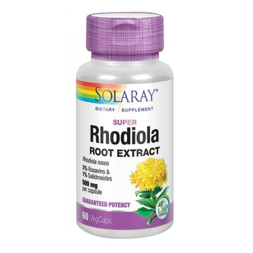Solaray, Super Rhodiola Extract, 500 mg, 60 Caps