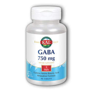 Kal, GABA, 750 mg, 90 Tabs