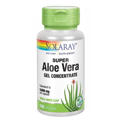 Solaray, Super Aloe Vera Gel Concentrate, 100 Caps