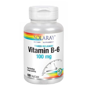 Solaray, Vitamin B-6, 100 mg, 120 Caps