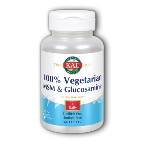Kal, 100% Vegetarian MSM & Glucosamine, 60 Tabs