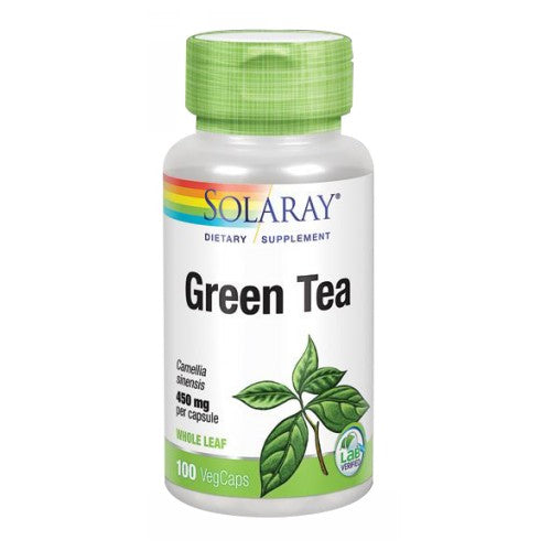 Solaray, Green Tea, 450 mg, 100 Caps