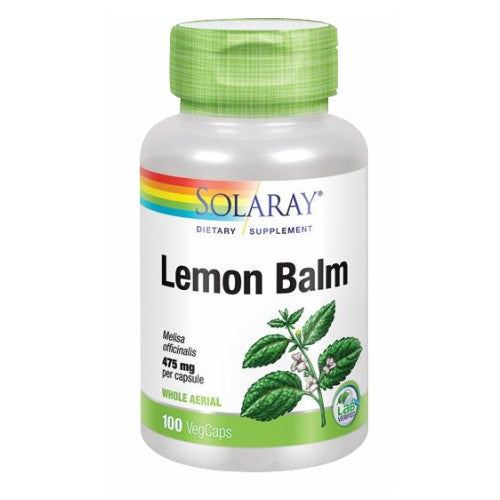 Solaray, Lemon Balm, 395 mg, 100 Caps