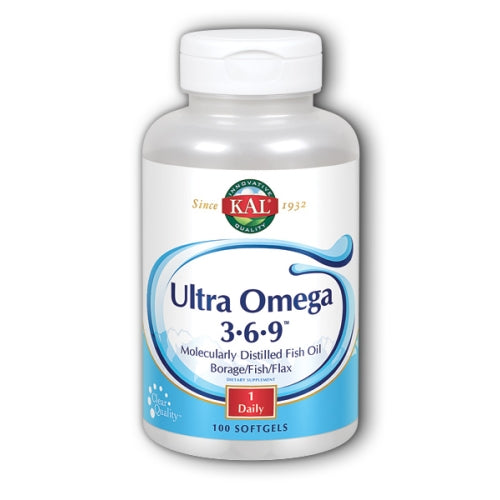 Kal, Ultra Omega 3-6-9, 100 Softgels