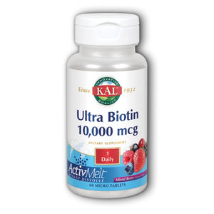 Kal, Ultra Biotin ActivMelt, 10,000 mcg, 60 Tabs