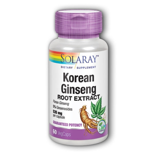 Solaray, Korean Ginseng Root Extract, 535 mg, 60 Caps