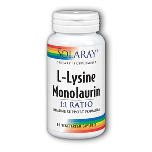 Solaray, L-Lysine Monolaurin 1:1 Ratio, 60 Caps