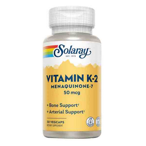 Solaray, Vitamin K2 Menaquinone-7, 50 mcg, 30 Caps