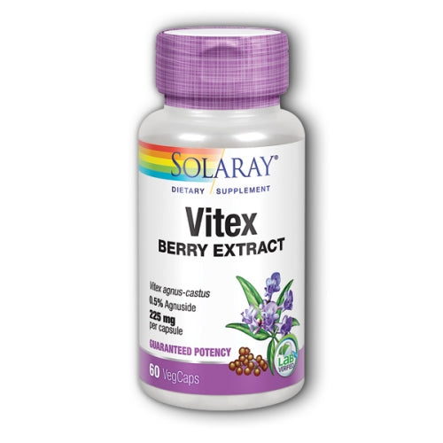 Solaray, Vitex Berry Extract, 225 mg, 60 Caps