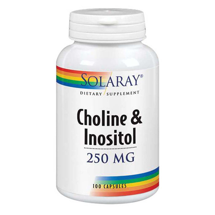 Solaray, Choline & Inositol, 250 mg, 100 Caps
