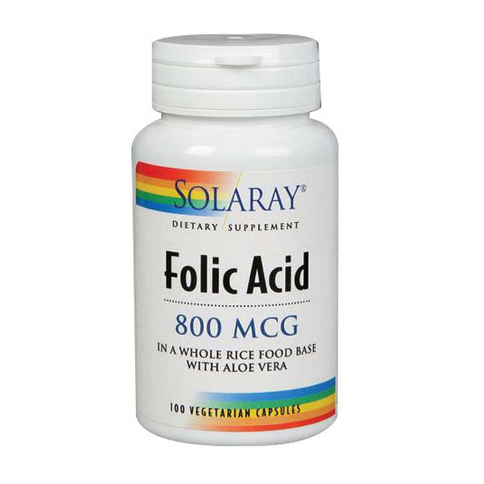 Solaray, Folic Acid, 800 mcg, 100 Caps
