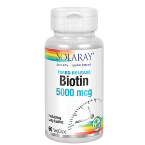 Solaray, Biotin, 5,000 mcg, 60 Caps