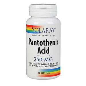 Solaray, Pantothenic Acid, 250 mg, 100 Caps