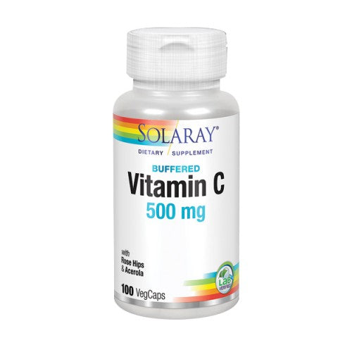 Solaray, Vitamin C Plus Rose Hips & Acerola, 500 mg, 100 Caps