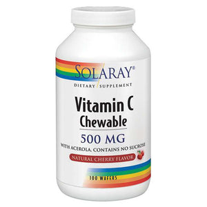 Solaray, Vitamin C Chewable, 500 mg, Cherry 100 Wafers