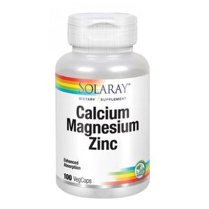 Solaray, Calcium Magnesium Zinc, 100 Caps