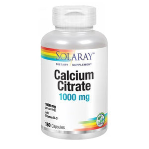Solaray, Calcium Citrate, 1000 mg, 180 Caps