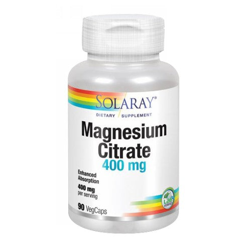 Solaray, Magnesium Citrate, 400 mg, 90 Caps
