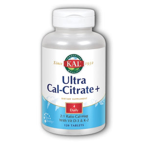 Kal, Ultra Cal-Citrate+, 120 Tabs