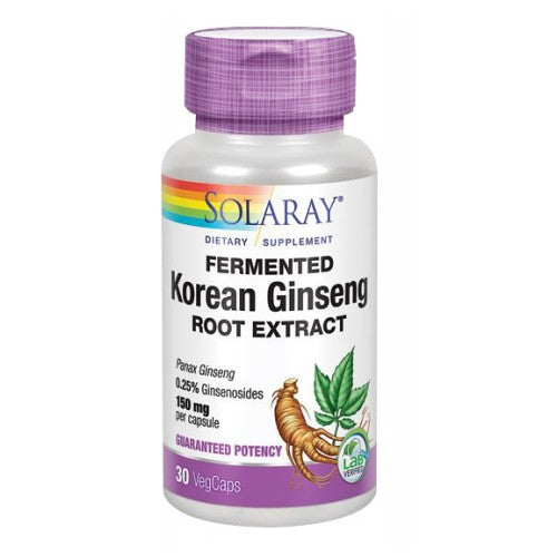 Solaray, Fremented Korean Ginseng Root Extract, 30 Caps