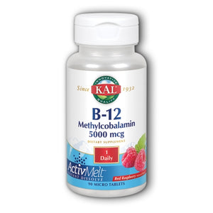 Kal, Ultra B-12 Methylcobalamin ActivMelt, 5,000 mcg, 90 Tabs