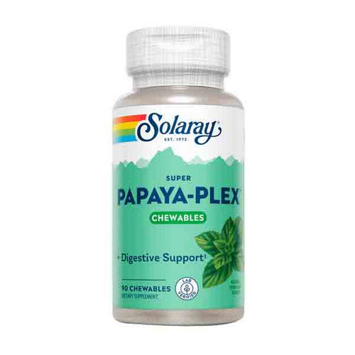 Solaray, Super Papaya-Plex, Fresh Mint 90 Chews