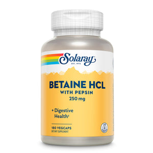Solaray, HCL with Pepsin, 250 mg, 180 Caps