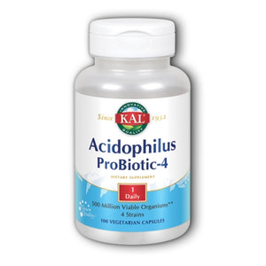 Kal, Acidophilus Probiotic-4, 100 Caps